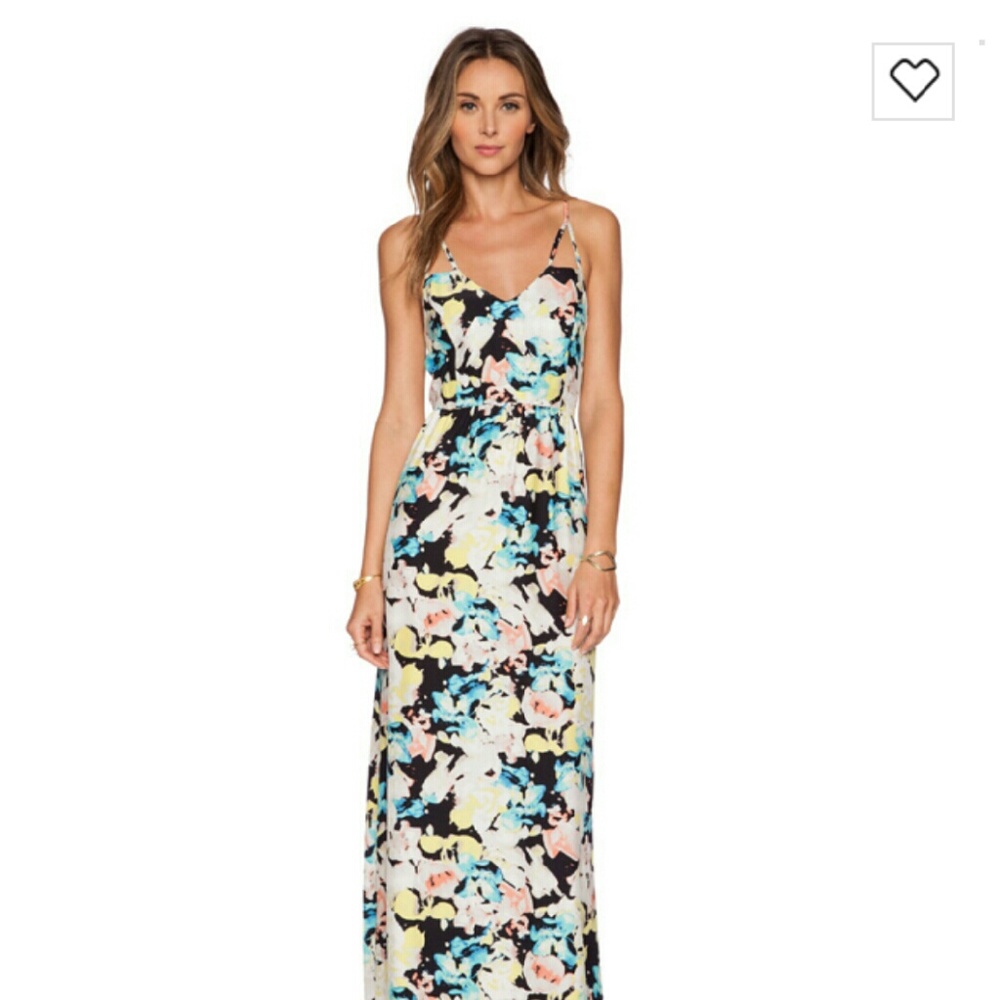 Parker Maxi Silk Dress Floral Print